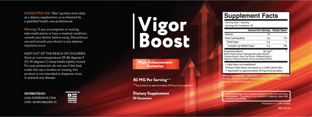 Vigor Boost Product Label